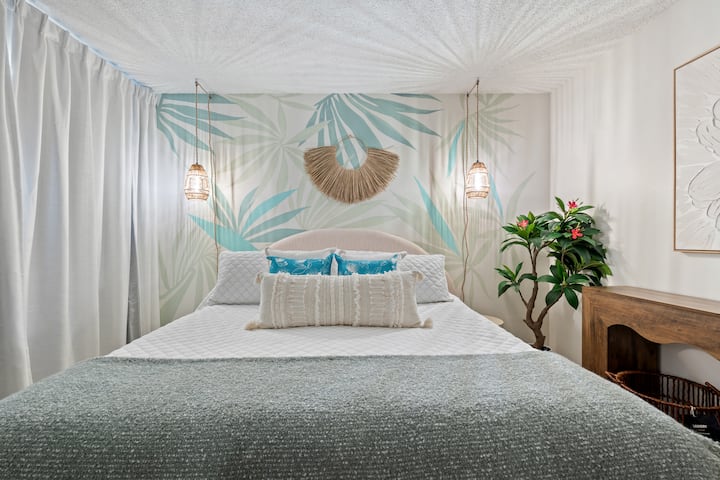 At Ease Palm Leaf Mural