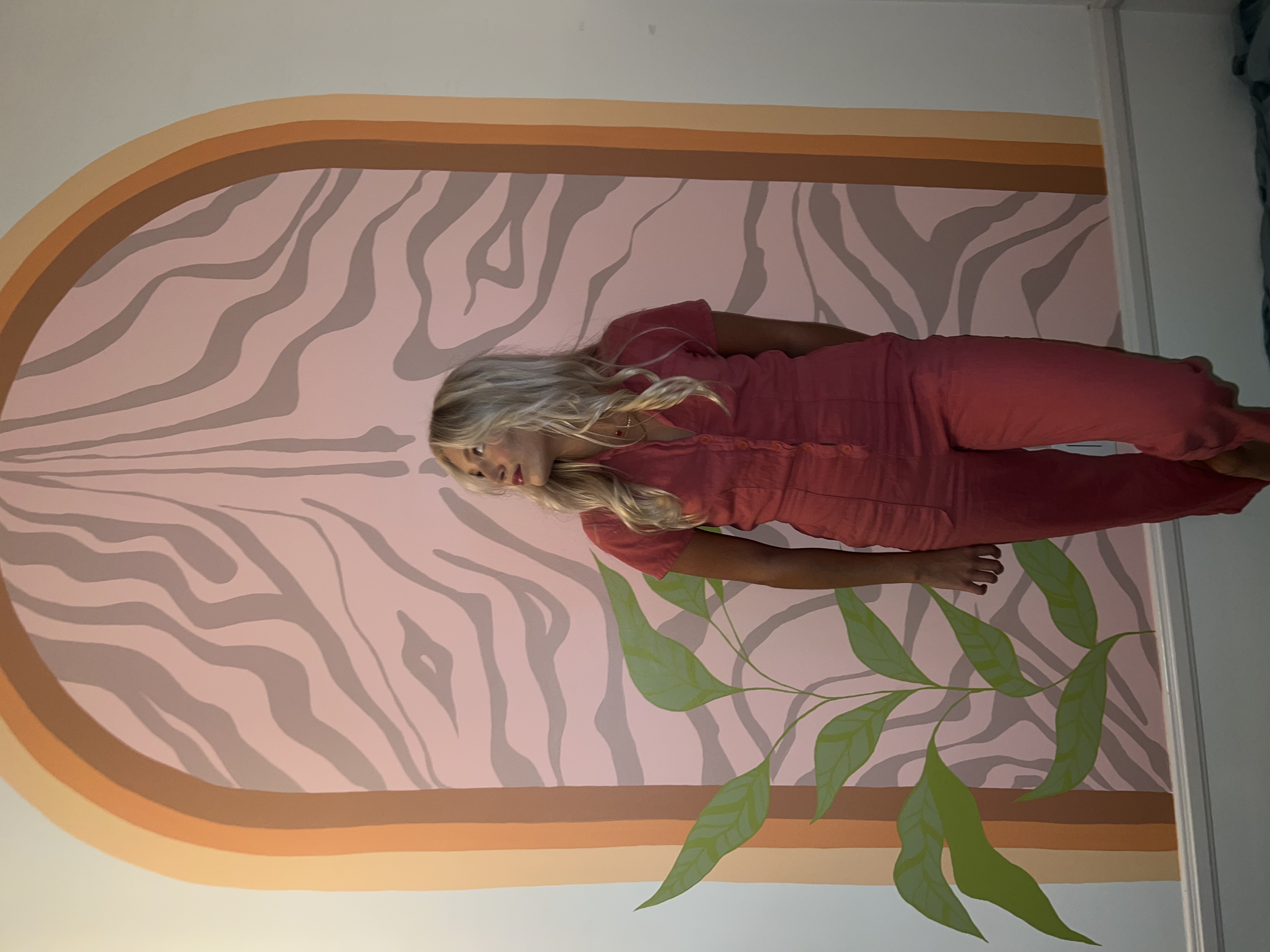Zebra arch mural detail