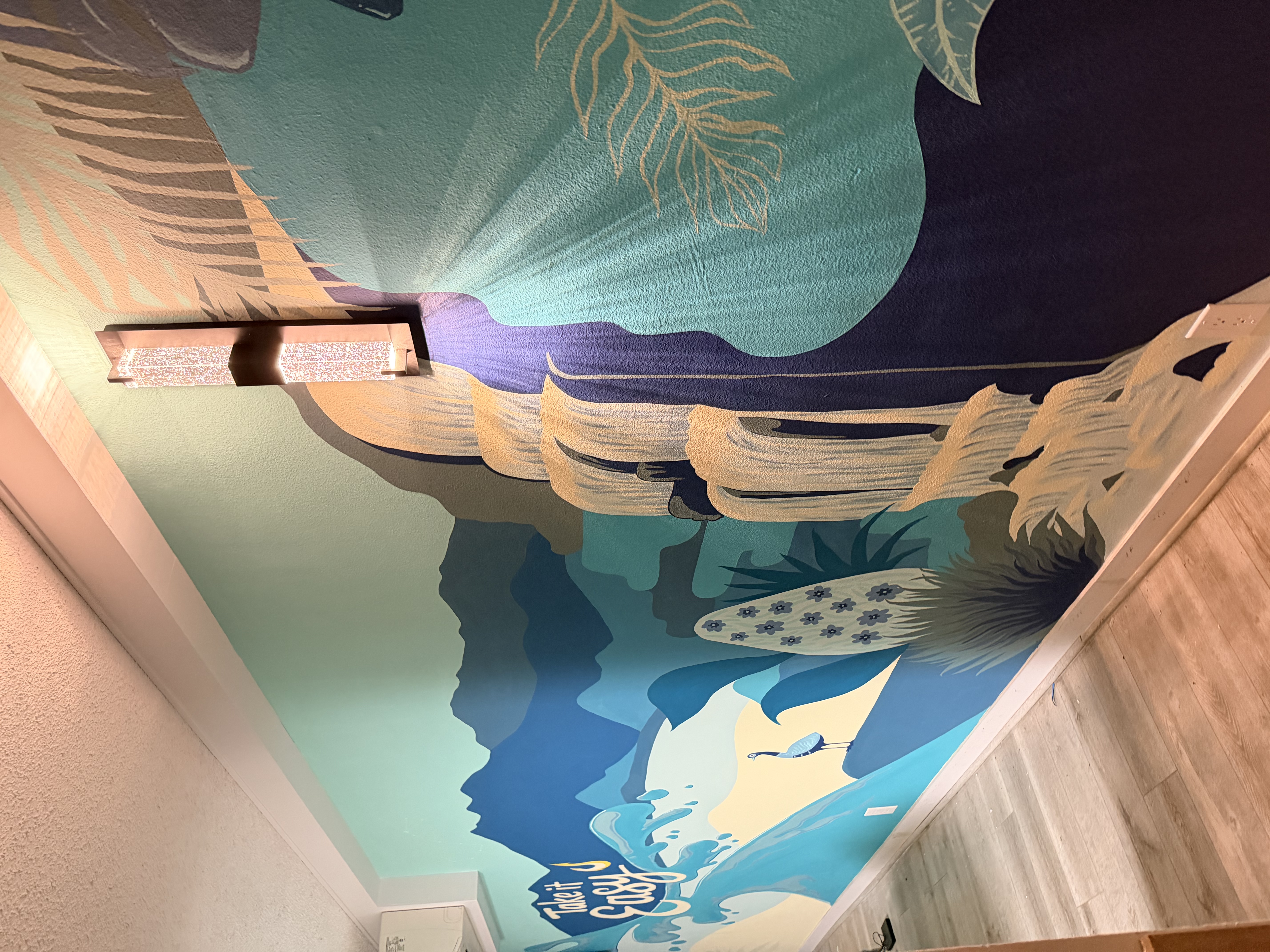 Take it Easy mural hallway